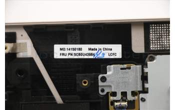 Lenovo 5CB0U43984 C-Cover with keyboard, Czech, Mica, Backlight, UK