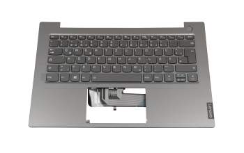 5CB0W44384 original Lenovo keyboard incl. topcase DE (german) grey/grey with backlight