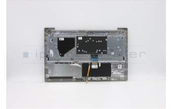 Lenovo 5CB0X56084 C-Abdeckung mit Tastatur, Tschechisch, Platingrau, Hintergrundbeleuchtung, Fingerabdruck