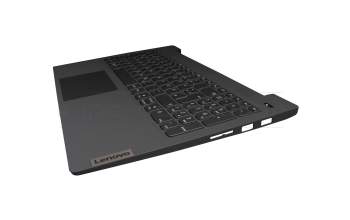 5CB0X56152 original Lenovo keyboard incl. topcase DE (german) black/grey with backlight