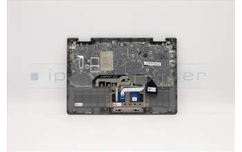 Lenovo 5CB0X56503 C-Abdeckung mit Tastatur, Deutsch, Platingrau, Nicht_beleuchtet, Ohne_Fingerabdruckscanner