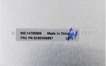 Lenovo 5CB0X56867 COVER Upper Case ASM_IT L81WC FPPGDIS