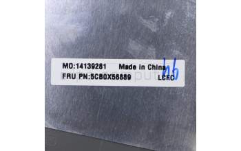 Lenovo 5CB0X56889 C-Abdeckung mit Tastatur, Englisch (US, Euro), Platingrau, Ohne_Hintergrundbeleuchtung, Fingerabdruck