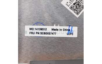 Lenovo 5CB0X57477 C-Cover with keyboard,UK English,Platinum Grey,Non_Fingerprint