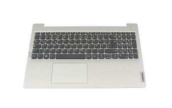 5CB0X57489 original Lenovo keyboard incl. topcase DE (german) grey/silver