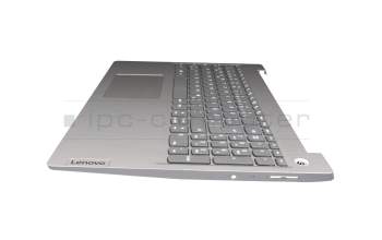 5CB0X57519 original Lenovo keyboard incl. topcase DE (german) grey/silver Fingerprint