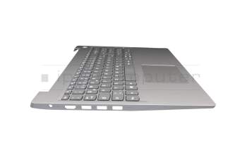 5CB0X57519 original Lenovo keyboard incl. topcase DE (german) grey/silver fingerprint