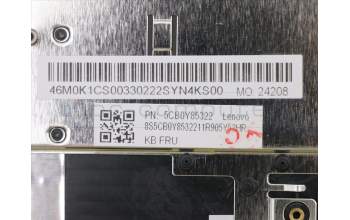 Lenovo 5CB0Y85322 COVER Upper Case ASM_BE BL NFP W81X1PG