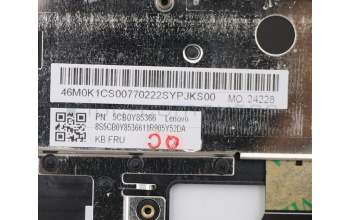 Lenovo 5CB0Y85366 C-Abdeckung mit Tastatur, Italienisch, Platingrau, Hintergrundbeleuchtung, Fingerabdruck