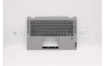 Lenovo 5CB0Y85382 C-Abdeckung mit Tastatur, Hebräisch, Platingrau, Hintergrundbeleuchtung, Fingerabdruck