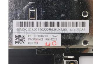Lenovo 5CB0Y85508 COVER Upper Case ASM_HB BL FP W81X1GY