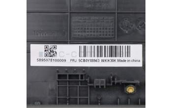 Lenovo 5CB0Y88943 C-Cover with keyboard, German, Black, Backlight, Fingerprint