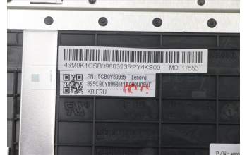 Lenovo 5CB0Y89985 COVER Upper Case ASM_SA BL FP W81X3PG