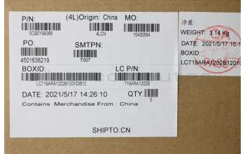 Lenovo 5CB0Y99366 COVER Upper Case ASM_TI L82C2 IGTEX