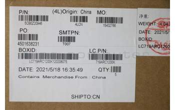 Lenovo 5CB0Z20946 COVER Upper Case ASM_TI L82C3IGTEX