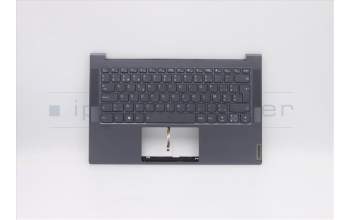 Lenovo 5CB0Z32098 C-Cover with keyboard, Belgian, Grey, Backlight