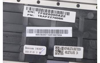 Lenovo 5CB0Z32119 C-Abdeckung mit Tastatur, Russisch, Grau, Hintergrundbeleuchtung