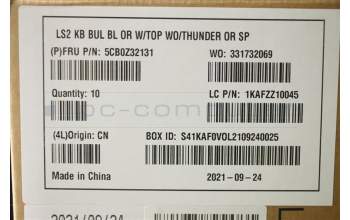 Lenovo 5CB0Z32131 C-Abdeckung mit Tastatur, Bulgarisch