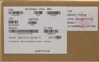 Lenovo 5CB0Z69282 COVER FRU T15G2_C_COV_GRAY_ASSY_W_FPR