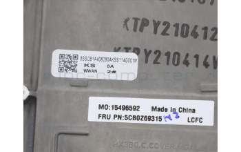 Lenovo 5CB0Z69315 COVER FRU C_COVER_ASM_MGAL_WWAN_SLV