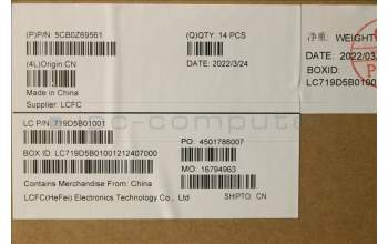 Lenovo 5CB0Z69561 COVER FRU T14G3_CCOVER_WW_SUB_ASSY_BLACK