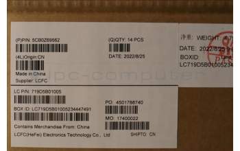 Lenovo 5CB0Z69562 COVER FRU T14G3_C_COVER_WW_SUB_ASSY_GRAY