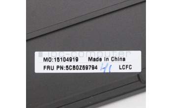 Lenovo 5CB0Z69794 C-Abdeckung mit Tastatur, Bulgarisch, Tiefschwarz, Hintergrundbeleuchtung