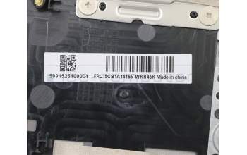 Lenovo 5CB1A14165 C-Cover with keyboard, French, Black, Backlight, Fingerprint