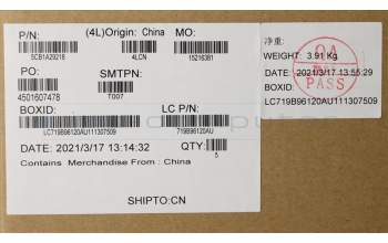 Lenovo 5CB1A29218 COVER Upper Case ASM_ENGL81YQBLFPGGML