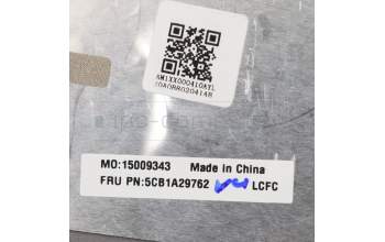 Lenovo 5CB1A29762 C-Cover with keyboard,Nordic,Platinum Grey,Backlight,Fingerprint