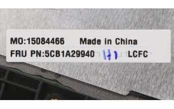 Lenovo 5CB1A29940 C-Abdeckung mit Tastatur, Englisch (GB), Platingrau, Hintergrundbeleuchtung, Fingerabdruck