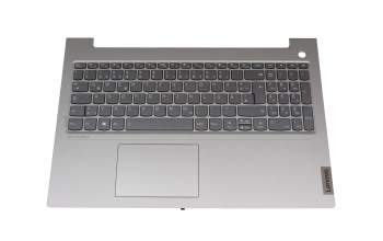 5CB1B07172 original Lenovo keyboard incl. topcase DE (german) grey/grey with backlight
