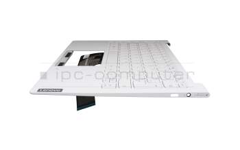 5CB1B07997 original Lenovo keyboard incl. topcase DE (german) white/white with backlight