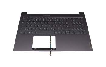 5CB1B10119 original Lenovo keyboard incl. topcase DE (german) black/grey with backlight