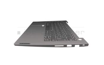 5CB1B33241 original Lenovo keyboard incl. topcase DE (german) grey/grey with backlight
