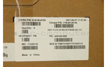 Lenovo 5CB1B34700 COVER Upper Case ASM_ITA C 20VD MGNBL