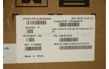 Lenovo 5CB1B34934 COVER UpperCaseASM_FRA/ARA C20VGHDMGNBL