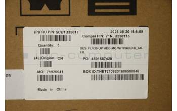 Lenovo 5CB1B35017 COVER UpperCaseASM_FRA/ARA C20VE HDMGBL