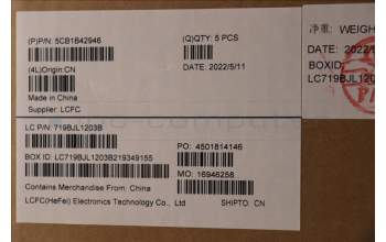 Lenovo 5CB1B42946 COVER Upper Case ASM_SPA L82FG FPABNBLML