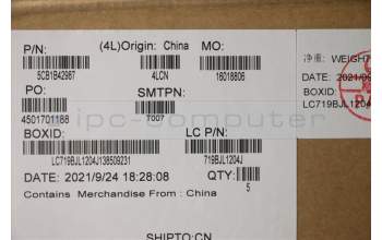 Lenovo 5CB1B42987 C-Cover with keyboard,US English Euro,Abyss Blue,Backlight,Non_FingerPrint