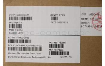 Lenovo 5CB1B43427 C-Cover with keyboard,Spanish,Abyss Blue,Backlight,Non_FingerPrint