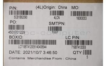 Lenovo 5CB1B62090 COVER Upper Case ASM_SPA L82H8FPABBL