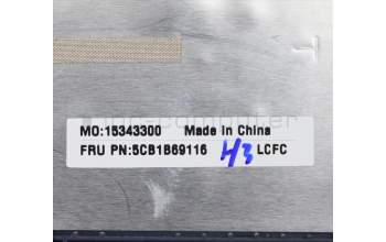 Lenovo 5CB1B69116 COVER Upper CaseASM_SLVL82H8NFPABNBL
