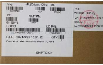 Lenovo 5CB1B97483 COVER Upper Case ASM_ENG L82H9 FP A/GUMA