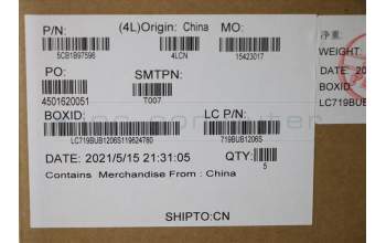 Lenovo 5CB1B97596 COVER Upper CaseASM_NORDICL82H9NFPA/GUMA