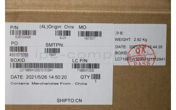 Lenovo 5CB1C04438 COVER Upper Case ASM_FRA L82H7 AGNFPNBLD