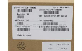 Lenovo 5CB1C04843 COVER Switch Cover C 82L3 powerBTN Cloud