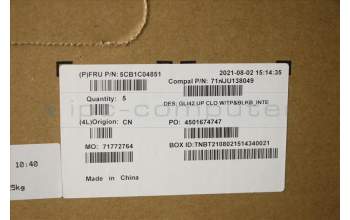Lenovo 5CB1C04851 COVER UpperCaseASM_EURO ENG C82L3 CloBL