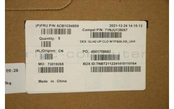 Lenovo 5CB1C04859 COVER UpperCaseASM_UKR C82L3 CloBL