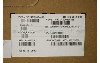 Lenovo 5CB1C04887 COVER UpperCaseASM_ARA C82L3 StoBL